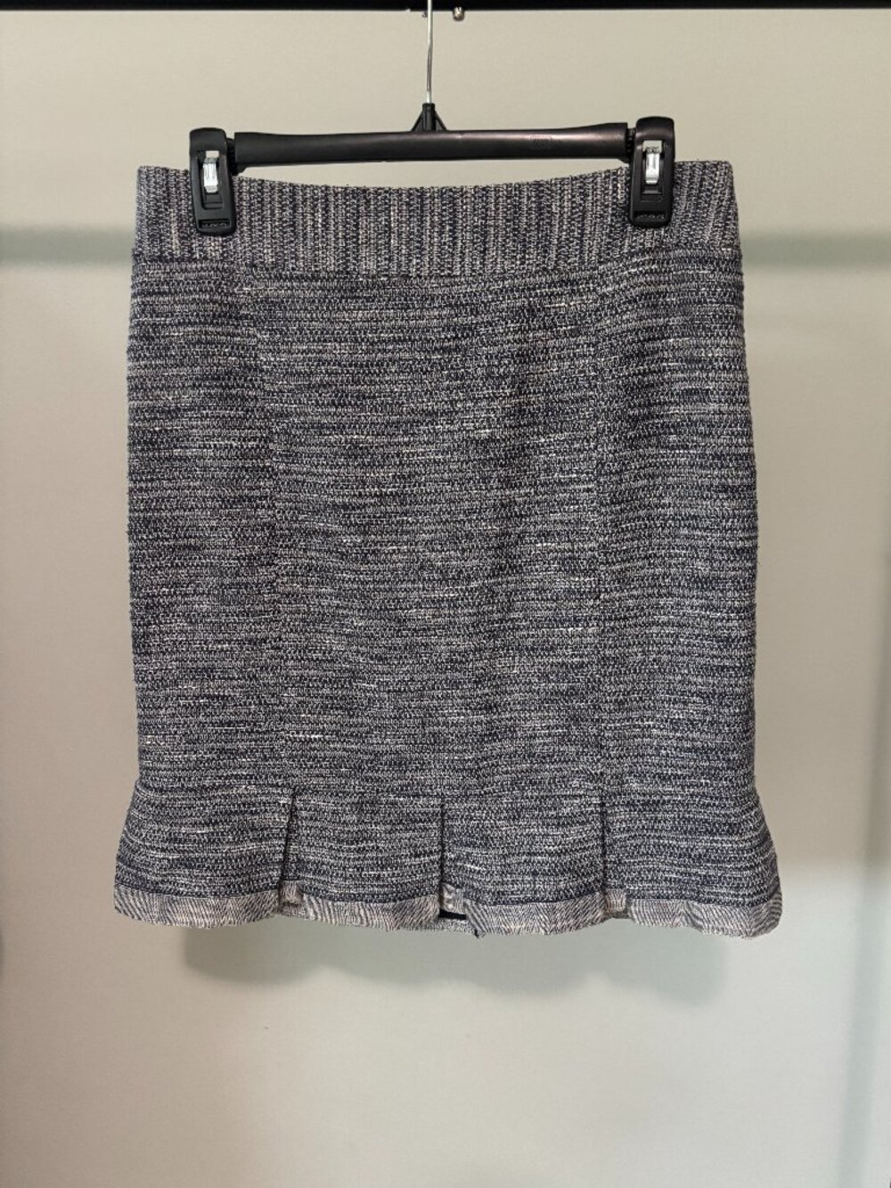 Nanette Lepore Tweed Pleated-Hem Skirt Size 10 Like New
